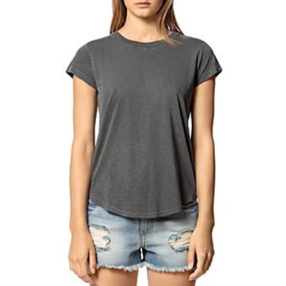 Zadig & Voltaire Gray Overdyed Top